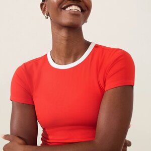 Athleta Signature Rib Crop Tee